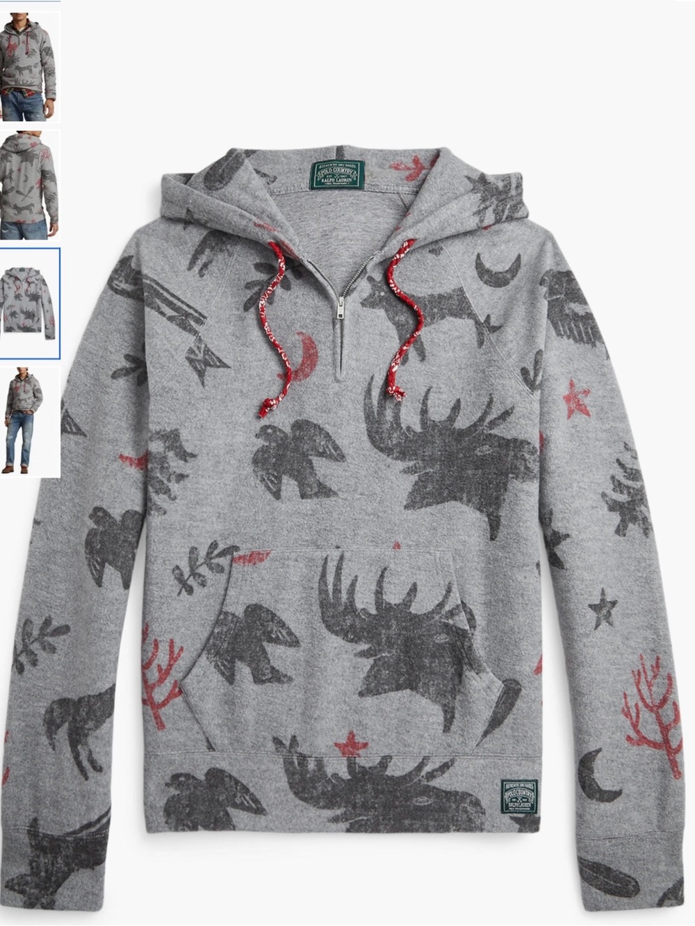 Ralph Lauren Polo Country Fleece Hoodie Southwestern Print